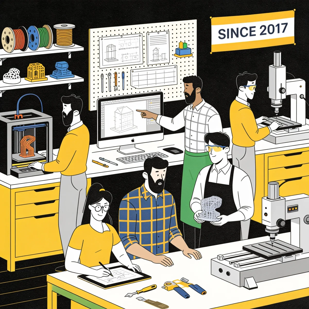 The 3KONA studio — product design, 3D printing, CNC and fabrication under one roof